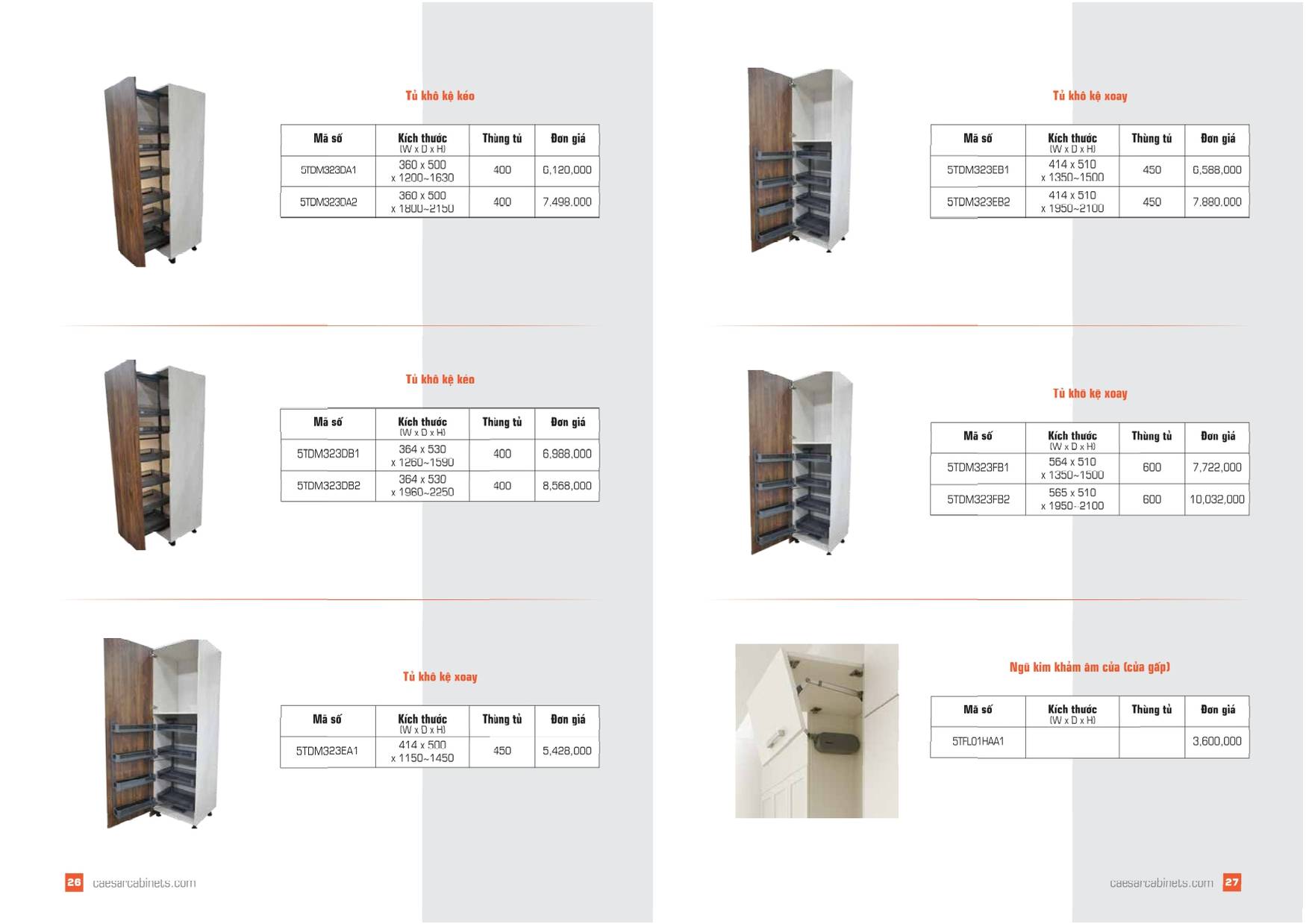 Tủ bếp CAESAR Bảng giá và Catalogue mới nhất 2025 /Page 13
